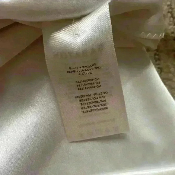 Babaton Refined Satin Cargo Pant, bone/white high waisted pant, size 16. - Picture 12 of 14